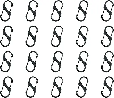 S Carabiner Small Alloy Snap Hook 20Pcs Mini Spring Clips 1.6 Inch Keychain Clip • $13.74