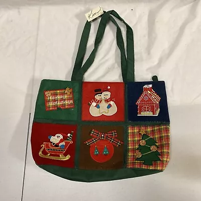 NEW WITH TAGS! KIM ROGERS Christmas Shoulder Handbag Purse EMBROIDERED • $23.99