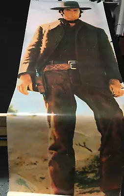 Vintage Original 1987 Clint Eastwood Holstered Gun Movie Poster Mayor App 74X26 • $41