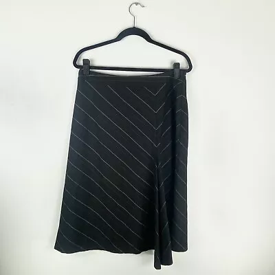 Ingredients Womens 12 A Line Skirt Striped Black Pink Mini Side Zip Front Slit • $12.29