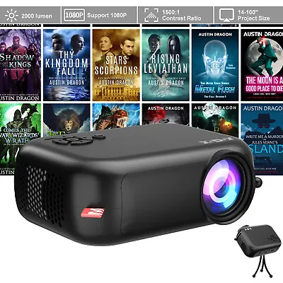 Portable Mini Projector 1080p Full HD LED Home Theater Cinema For Android IPhone • £40.69