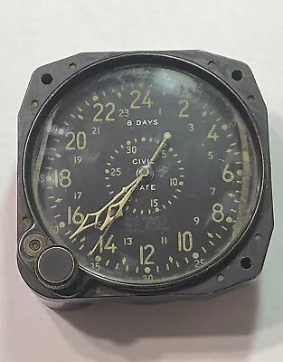 Aircraft Clock Civil Date Waltham WW2 US Navy  8 Day Working Date Indicator Rare • $354.18