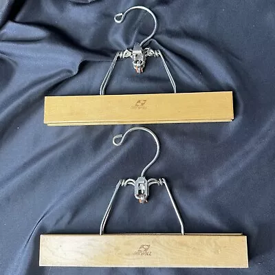 Vintage SETWELL Wooden Pants/Skirt 10  Hangers. Set Of 2 • $13