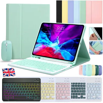 £14.59 • Buy For IPad 9.7  10.2” Air 10.5  Pro 11” Mini 6 Bluetooth Keyboard With Mouse Case
