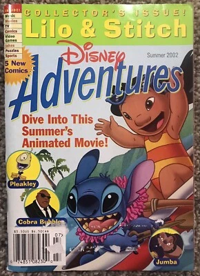 $5 • Buy Disney Adventures Magazine Summer 2002 Collector’s Issue Lilo & Stitch Dinotopia