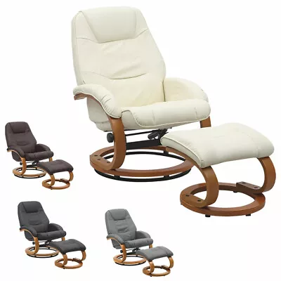 £195.95 • Buy Upholstered PU Leather Recliner TV Moives Armchair Lounge Sofa Lazy Chair+ Stool