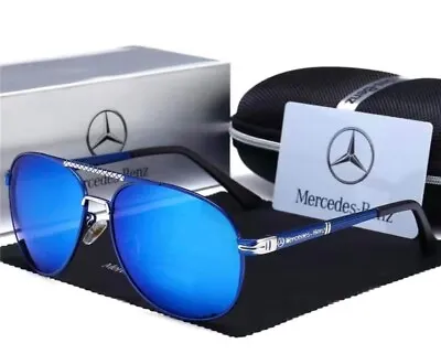 Mercedes Sunglasses Black Blue Luxury Fashion Sunglasses Gift Birthday Anniversa • $40