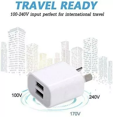 Universal Travel 5V 2A Dual USB AC Wall Home Charger Power Adapter AU Plug Phone • $5.99