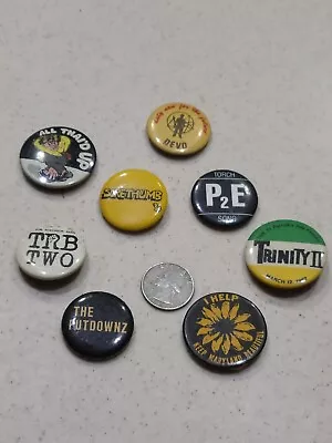 Vintage Music Groups And Others Pins Buttons 70’s 80's Lot Of 8 • $34.99