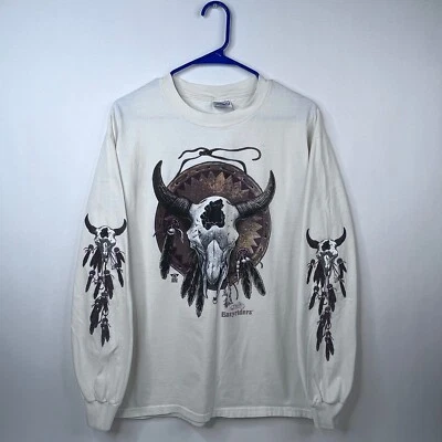 $28.77 • Buy Vintage Easy Riders Motorcycle Shirt Mens Large Long Sleeve Southwest Graphic L