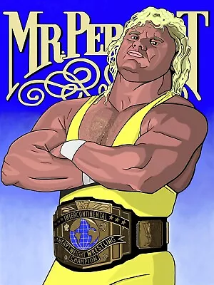 NEW! Mr.Perfect (Curt Hennig) WWE WWF 1980's Wrestling Legend Digital Art PRINT • $19.95