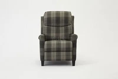 Recliner Armchair Air Leather And Tartan Chair High Back Sofa Lounger Armchair • £159.99