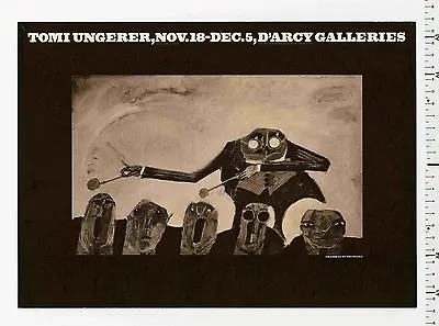 1963 Tomi Ungerer CHARIMAN OF THE BOARD Rare D’Arcy Galleries Exhibition Poster • $299.99