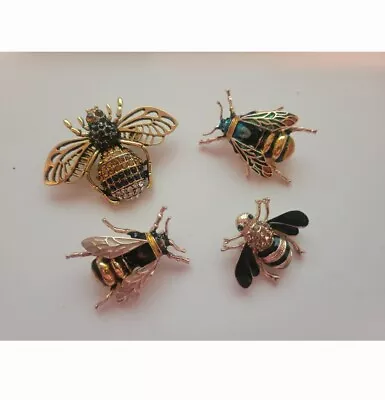 Brooch Pin Lot Spring Bee Bumblebee Honeybee NectarBee Insect Jewelry Set E30 • $15.99