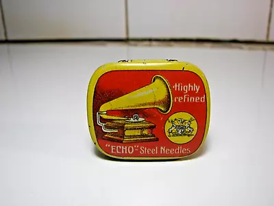 Rare Ad Gramophone Needles Tin ECHO 1930 Phono Pick-Up Nadeldose #9 • $9.90