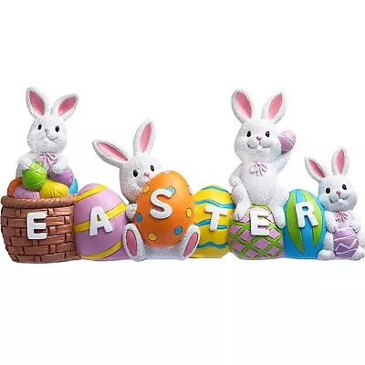 Home Office Easter Egg Bunny Decoration Tabletop Easter Figuring Craft Ornaments • $14.63