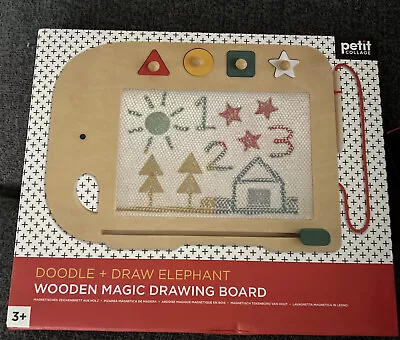 Magic Drawing Board Toy Petit Collage (doodle + Draw Elephant) Toy To Learn • $35