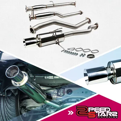 For 01-05 Civic Dx/lx Em/es 4 Rolled Muffler Stainless Steel Catback Exhaust Kit • $148.97