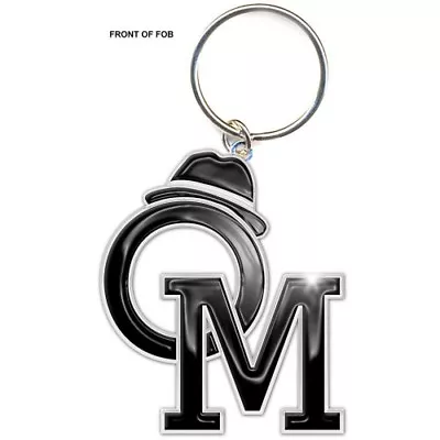 Olly Murs Initials Name Logo Metal Silver Black Keychain Keyring Fan Official • £5.95