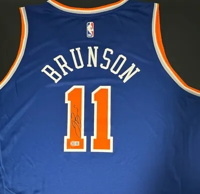 2023/24 Autographed Jalen  Brunson Jersey NY Knicks Hit Parade S3 + Bonus Card • $350