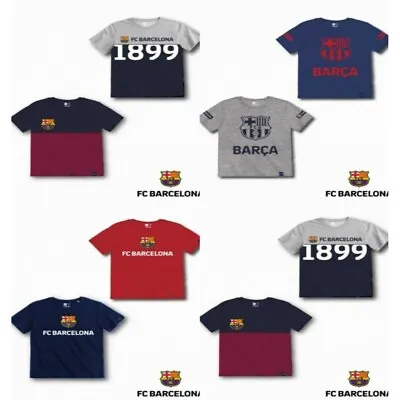 £4.99 • Buy Boys Kids Children FC Barcelona 100% Cotton T Shirt Top Age 4-14 Years