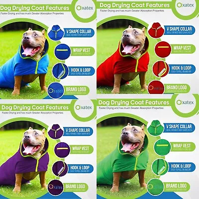 £10.99 • Buy Pet Clothes Absorbent Bathrobe Towel Puppy Dog Drying Robe Soft Sleepwear Coat
