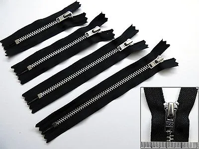 Zip Zipper Closed End Lightweight Metal YKK Black345 6 Inches • $2.38