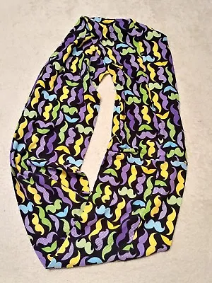 Infinity Scarf Scarves Fashion Mustache Print Multicolor Warm Winter Colorful • $4.99