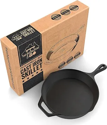 £29.95 • Buy Pre Seasoned Cast Iron Skillet 12.5 Inch Fresh Australian Kitchen Frying Pan New