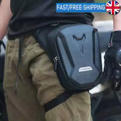 Leg Side Bag Motorcycle Rider Hip Drop Tactical Military Oxford Waist Fanny Pack • £13.59