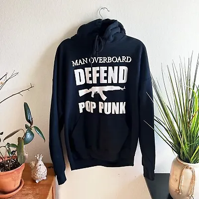 Man Overboard  Defend Pop Punk  XL Hoodie Hardcore Real Friends Handguns X • $80