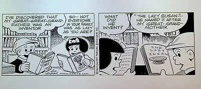 Nancy Comic Strip Original Art Guy Gilchrist April 1 2010 Lazy Susan Library • $144.30