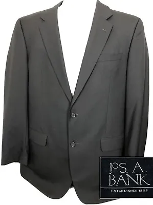 Jos A Bank Mens Midnight Navy Wool 2-Button Sport Coat Jacket 44 Extra Long (t19 • $40