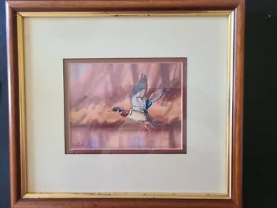 Ned Ewell - Mallard - Ducks Framed And Double Matted Tan Wooden Frame See Desc • $49