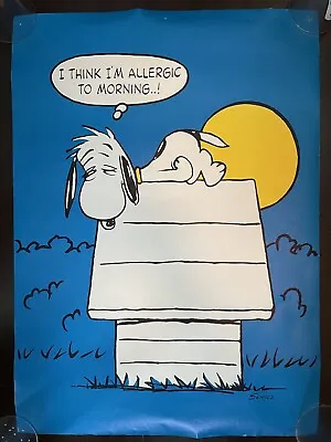 Original 1958 Snoopy Charles Schulz Poster Authentic Rare Vintage 20x28 • $249.99