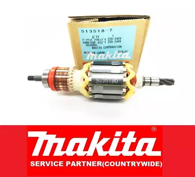 Genuine Makita ARMATURE 513518-7 For 240V ROTARY HAMMER DRILL HR3000C HR3550C • £70.86