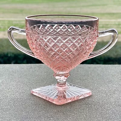 Hocking Miss America Pink Depression Glass Sugar Bowl • $15