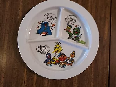 Vintage Artisan Ware Child Baby Sesame Street Muppets Divided Plate • $9