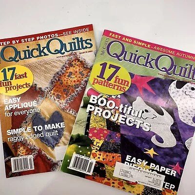 2 McCalls Quick Quilts Magazines Nov 2003 March 2004 Quilt Patterns Autumn Craft • $12.88