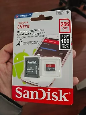 £2.80 • Buy New SanDisk 256GB Micro SD SDXC MicroSD UHS-1 A1 Class 10 256GB Ultra 100MB/s M