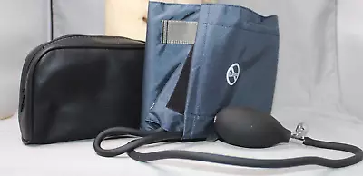 Blood Pressure Cuff Sphygmomanometer Latex Free Large Adult Navy With Bag • $14.85