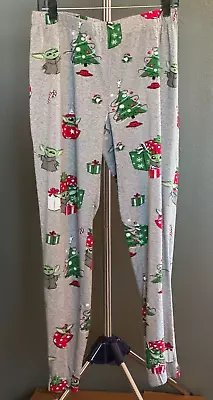 Star Wars Munki Munki Womens Medium Mandalorian Baby Yoda Christmas Pajama Pants • $9