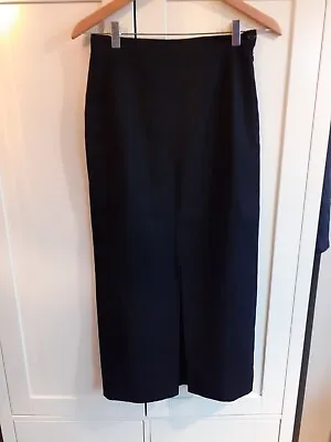 £56 • Buy Vintage Burberry Ladies Black Wool Pencil Skirt Size 8