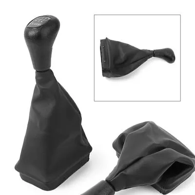 5 Speed Gear Shift Knob With Boot PU Leather For Mercedes W202 C W208 CLK W210 E • $19.84