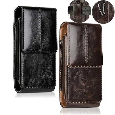 Universal Cell Phone Leather Case Cover Pouch Holster Belt Clip Loop Magnetic • $9.99