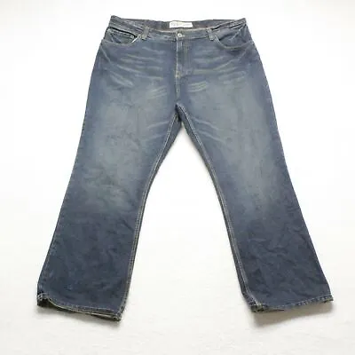 Canyon River Blues Men Size 40Wx32L Blue Low Rise Bootcut Dirty Wash Denim Jeans • $11.33