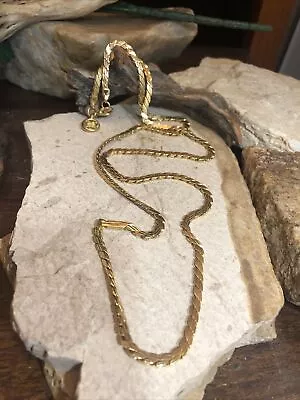 Vintage GIVENCHY Logo Gold Tone Flat Chain Lobster Clasp Long Necklace 32g 30  • $59.99