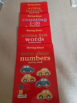 Ladybird Starting School Activity Books Bundle Letters Counting Words Numbers • £10