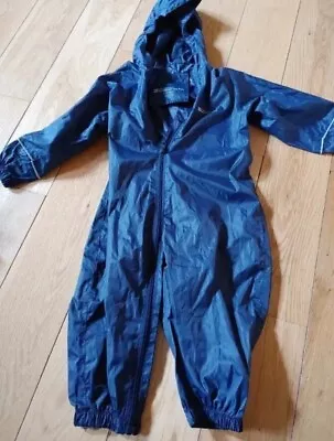 Mountain Warehouse Blue/Navy Baby Toddler  Waterproof Rain Suit 12-18 Months • £5.99