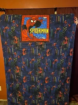 Marvel Spider-Man Animated Series Vintage  Comforter Bed Spread 40” X 67” • $9.99